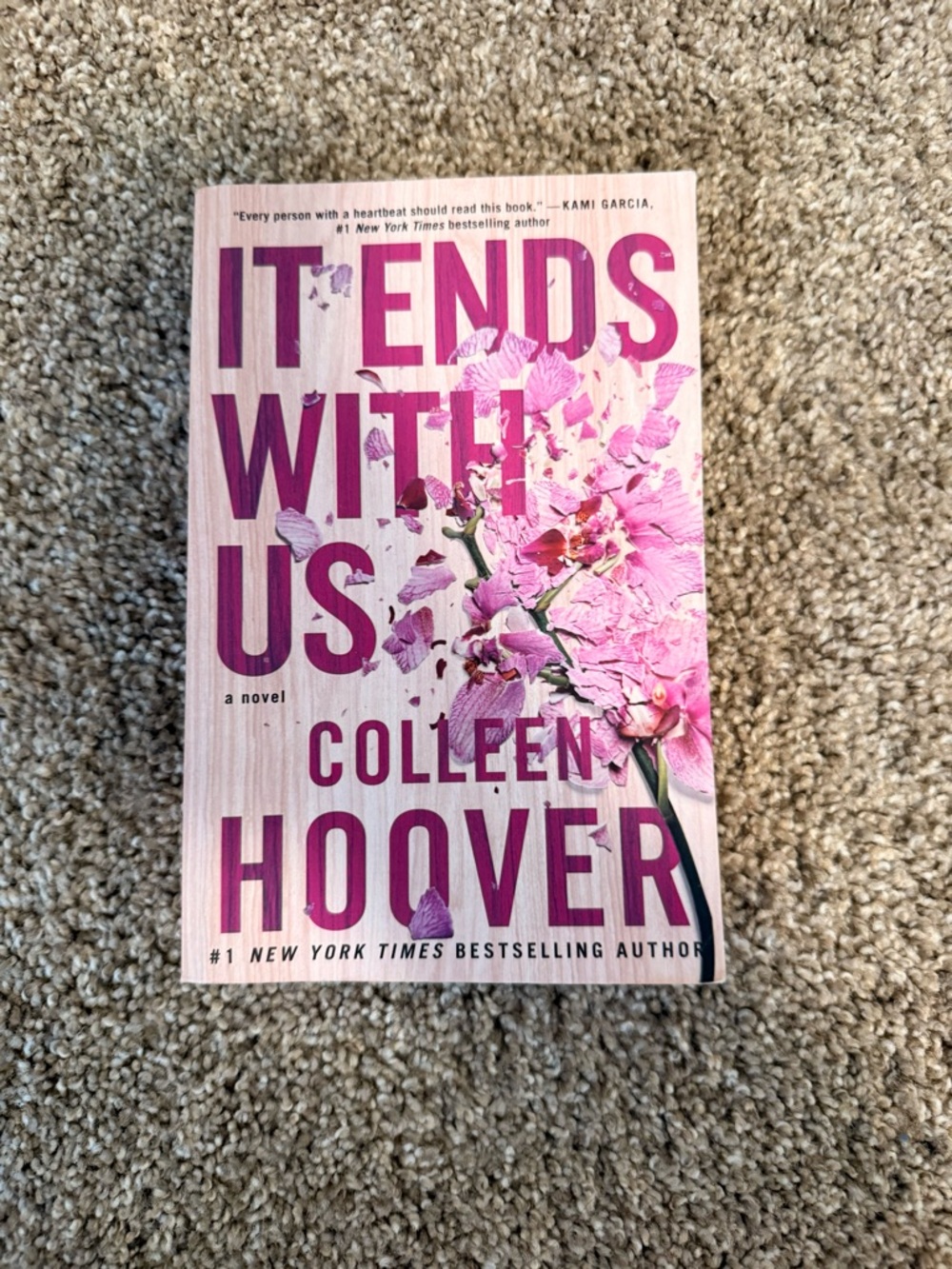 It Ends With Us by Colleen Hoover - Pink Floral Paperback